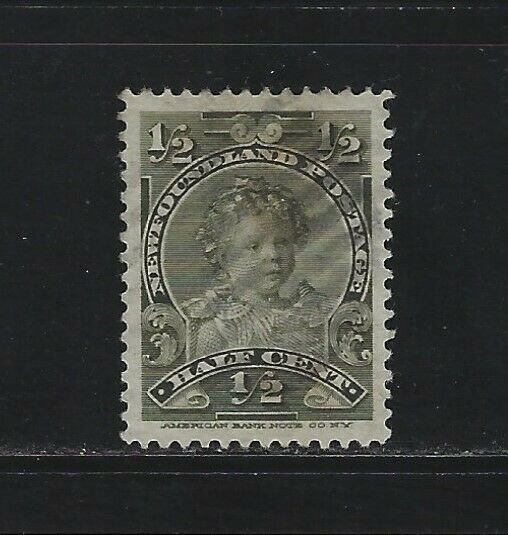 NEWFOUNDLAND - #78 - 1/2c KING EDWARD VII as CHILD VF USED STAMP ROYAL FAMILY