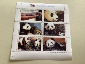 Panda Bear mint never hinged stamps sheet Ref R48980