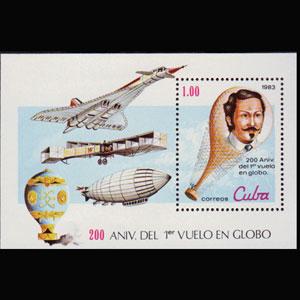 CUBA 1983 - Scott# 2582 S/S Balloon Bincent. NH