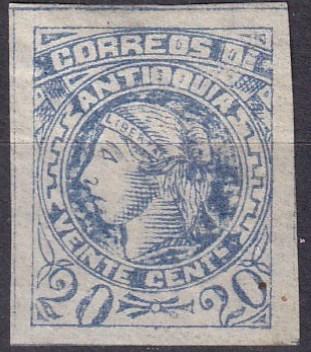 Colombia Antioquia #43 F-VF  Used  CV $8.00 (A19775)