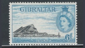 Gibraltar 1953 Queen Elizabeth II & Europa Point 6p Scott # 140 MNH