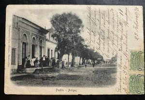 1903 Montevideo Uruguay RPPC POSTCARD Cover To Cairo Egypt Artigas View