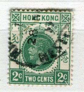 HONG KONG; 1912 early GV issue fine used 2c. value Western Branch cancel