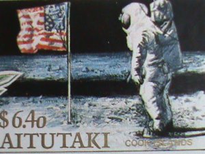 ​AITUTAKI  STAMP-1989-20TH ANNIVERSARY OF FIRST MAN ON THE MOON  CTO STAMP S/S