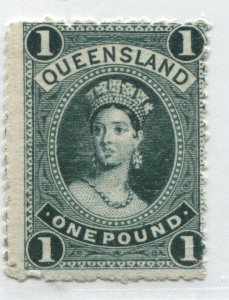 Queensland QV 1883 £1 mint no gum