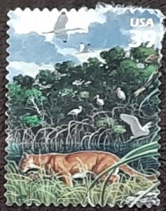 US Scott # 4099c; used 39c Fla. Wetland from 2006; VF centering; off paper