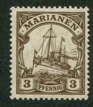 German Mariana SC# 17 Kaiser's Yacht 3pf wmk 125 MH