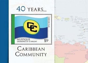 Mustique 2013 - Caribbean Community - Souvenir Sheet Stamp - MNH