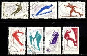 Romania #C96-102 ~ Cplt Set of 7 ~  Winter Sports ~ Ucto, NH  (1961)