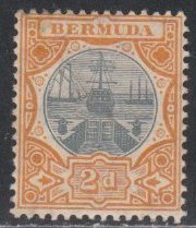 Bermuda # 36, Dry Dock & Ship, Mint Hinged, 1/3 Cat.