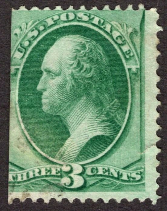 1870, US 3c, Washington, Used, Sc 147