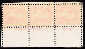 MOstamps - US #267 Mint OG NH Plate # Strip of 3 - Lot # MO-23A SCV $57.50