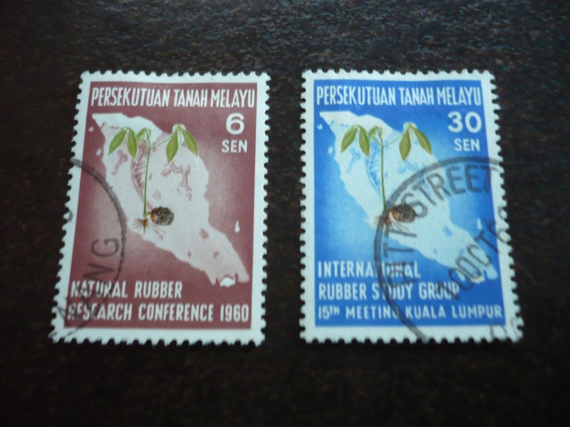 Stamps - Federated Malay States - Scott# 96-97 - Used Set of 2 Stamps
