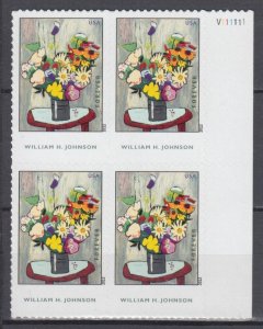 ​(J) USA Sc#4653 William H Johnson American Treasures Plate Block 4 Forever MNH