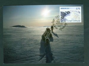 Greenland. 1999. FD. Maximum Card. Dogsled Sc. # 357. Engr: M. Morck