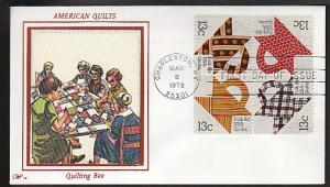 U.S. 1745-8a Quilts (Western Silk) U/A FDC