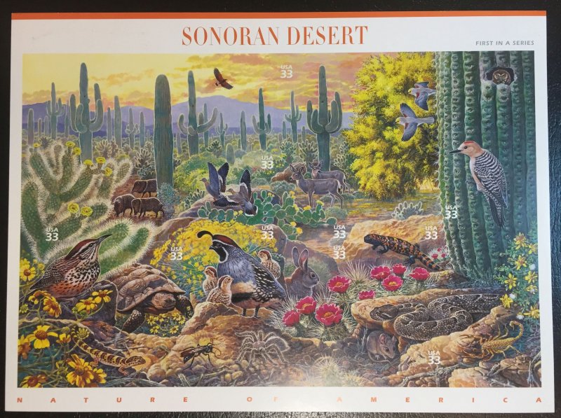 US #3293, 33c Sonoran Desert, Nature of America, 1st in a series, MNH Full Sheet