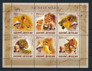 [25820] Guinea Bissau 2005 Wild Animals Albert Schweitzer Lion Leopard MNH