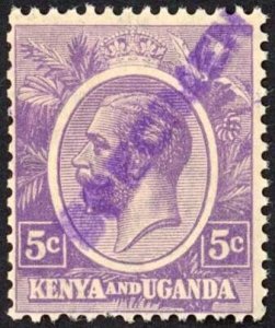 KUT SG77s KGV 5c Dull Violet opt Specimen locally U/M