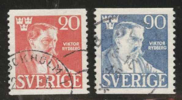 SWEDEN Scott 363-364 used 1945 coils CV$ 0.85