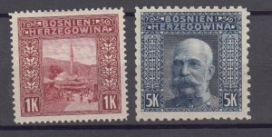 J39021, jlstamps, 1906 bosnia & herzegovine part of set mh #43,45