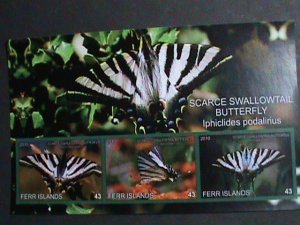 ​FERR ISLAND STAMP-2010 COLORFUL BEAUTIFUL LOVELY BUTTERFLY MNH MINI SHEET-VF