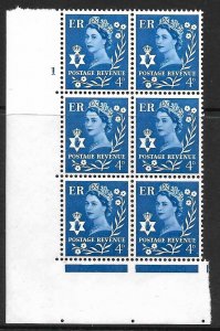 Sg XN6 4d Northern Ireland 2x9.5mm Cyl 1 No Dot perf A(E/I) UNMOUNTED MINT 