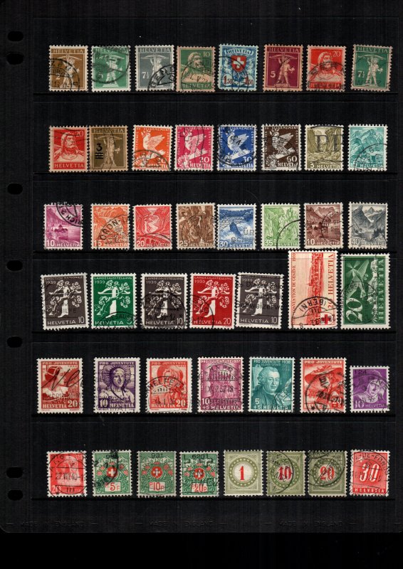 Switzerland  45  diff  used and mint   lot collection