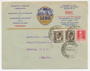 Illustrated cover Spain 1935 Chariot - Horse 