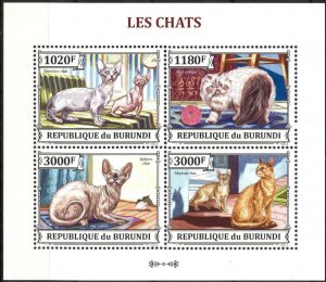 Burundi 2013 Cats Sheet MNH