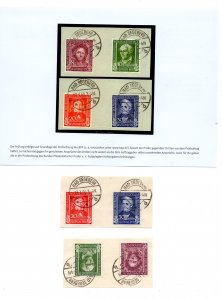 GERMANY 1949 USED  CERTIFICATE SCHLEGEL SC B310-313 SET  (32 )