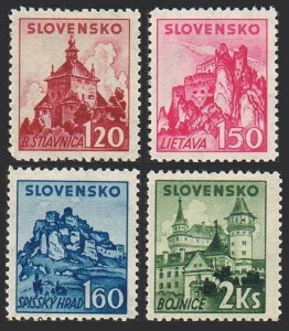 Slovakia 58-61,hinged.Mi 81-84. Slovakian Castles,1941.Stiavnica,Lietava,Bojnice