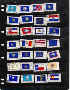 U.S. State Flags Complete set used ADU