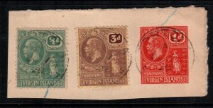 British Virgin Islands  53 61  used $ 16.00 pair with postal card