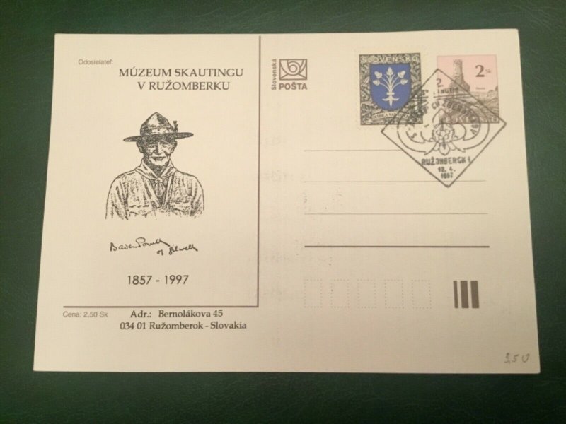 ICOLLECTZONE Slovakia Baden Powell Memorial Pistol Card  (C300)