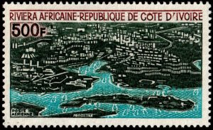 ✔️ IVORY COAST 1971 - COASTLINE AFRICAN RIVIERA - SC. C45 MNH $12 [1.25.10]