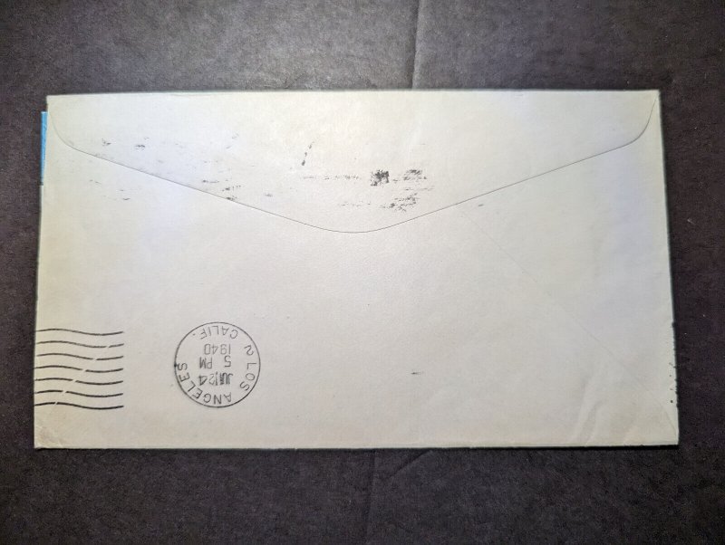 1940 USA Airmail FAM 19 First Flight Cover FFC Honolulu HI to Los Angeles CA