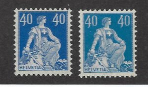 Switzerland SC#137, 137a Mint F-VF...Nice Stamps!