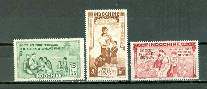 INDO-CHINA 1942 VICHY ISSUE #CB2-4...SET...MINT...$3.00