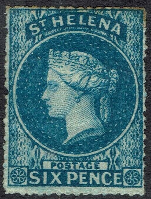 ST HELENA 1861 QV 6D ROUGH PERF 14-16 