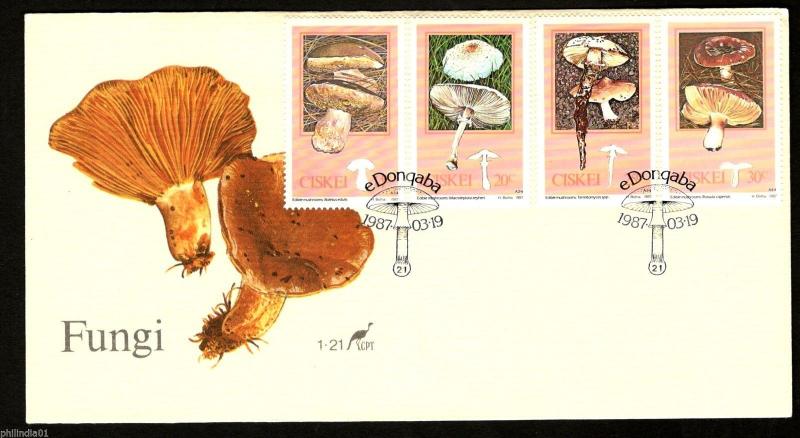 Ciskei 1987 Mushrooms Fungi Plant Food Sc 102-105 FDC # 16479