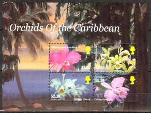 Montserrat 2005 Flowers Orchids Sheet MNH