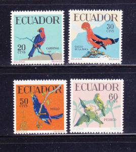 Ecuador 645-648 Set MNH Birds (A)