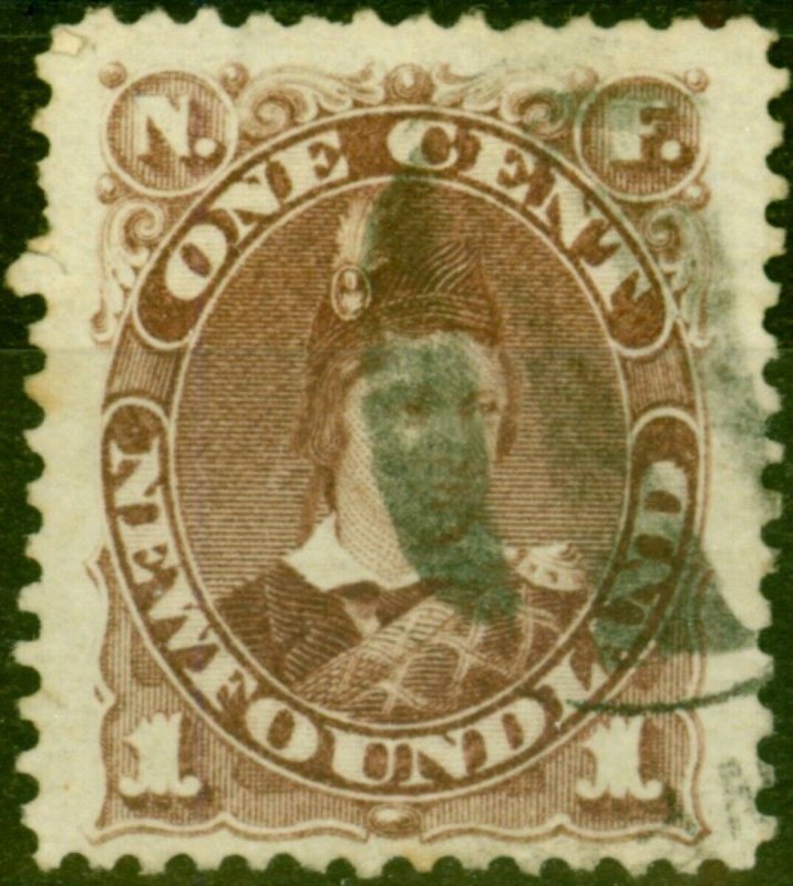 Newfoundland 1880 1c Red-Brown SG44b Fine Used