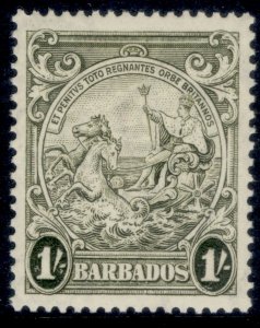 BARBADOS GVI SG255, 1s olive-green, NH MINT. Cat £16.