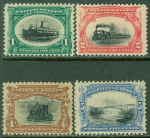 EDW1949SELL : USA 1901 Scott #294-97 Fine-Very Fine, Mint Original Gum. Cat $176