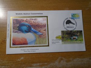 Canada  #  FWH19  FDC  Wildlife  Habitat Conservation   Colorano  Cachet   2003