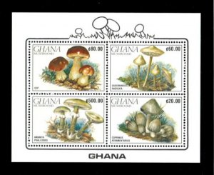 Ghana 1990 - Mushrooms - Souvenir Stamp Sheet - Scott #1246A - MNH