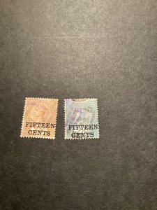 Stamps Ceylon Scott #153-4 used