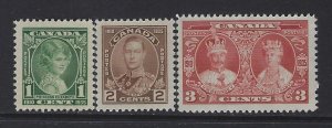 CANADA - #211-#213 - KING GEORGE V SILVER JUBILEE MINT STAMPS MNH